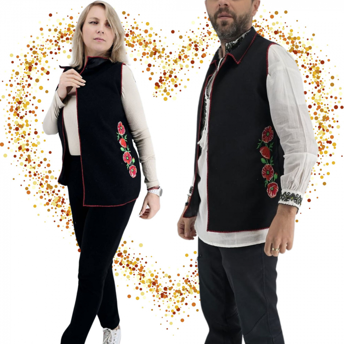 Reducere 54% - Set Cuplu 633 Set 2 veste cu broderie 1 Set Cuplu 633 Set 2 veste cu broderie