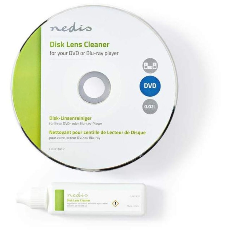 Reducere 14% - Set Curatare Lentila Laser Blu-ray, DVD 20ml, Nedis 1 Set Curatare Lentila Laser Blu-ray