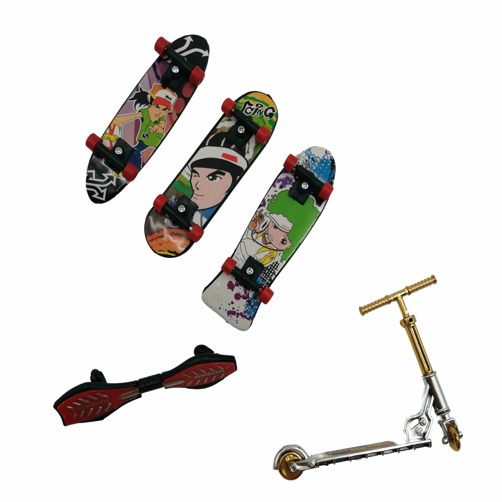 Reducere 42% – Set de mini jucarii DEPOX , Fingerboard Street, plastic, multicolor 1 Set de mini jucarii DEPOX