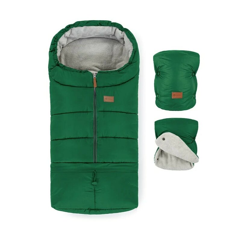 Reducere 54% - Set plimbare Petite&Mars cu sac de iarna, Jibot, Impermeabil, 100x48 cm si manusi calduroase pentru carucior, Jasie, Green 1 Set plimbare Petite&Mars cu sac de iarna