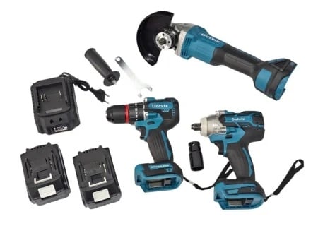 Reducere 28% - Set scule cu acumulator 2 Baterii 48V si 10 Ah : pistol impact, bormasina si polizor unghiular (flex) VALIZA TRANSPORT 1 Set scule cu acumulator 2 Baterii 48V si 10 Ah : pistol impact