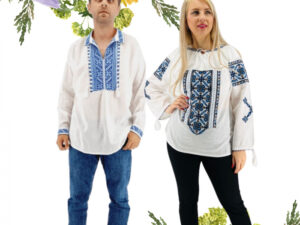 Set Traditional Cuplu 534   Camasi traditionale cu broderie