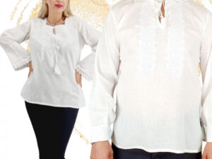Set Traditional Cuplu 594   Camasi traditionale cu broderie
