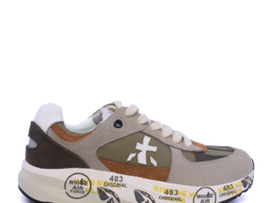 Sneakers băieți Premiata Robin taupe din piele și textil 1711MP9516TA