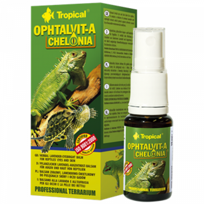 Reducere 28% - OPHTALVIT-A CHELONIA ingrijirea pielii si a ochilor reptilelor Tropical, 15 ml 1 OPHTALVIT-A CHELONIA ingrijirea pielii si a ochilor reptilelor Tropical