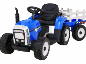 Tractor electric pentru copii cu remorca Workers Truck (MX-611) Albastru - Autokids.ro