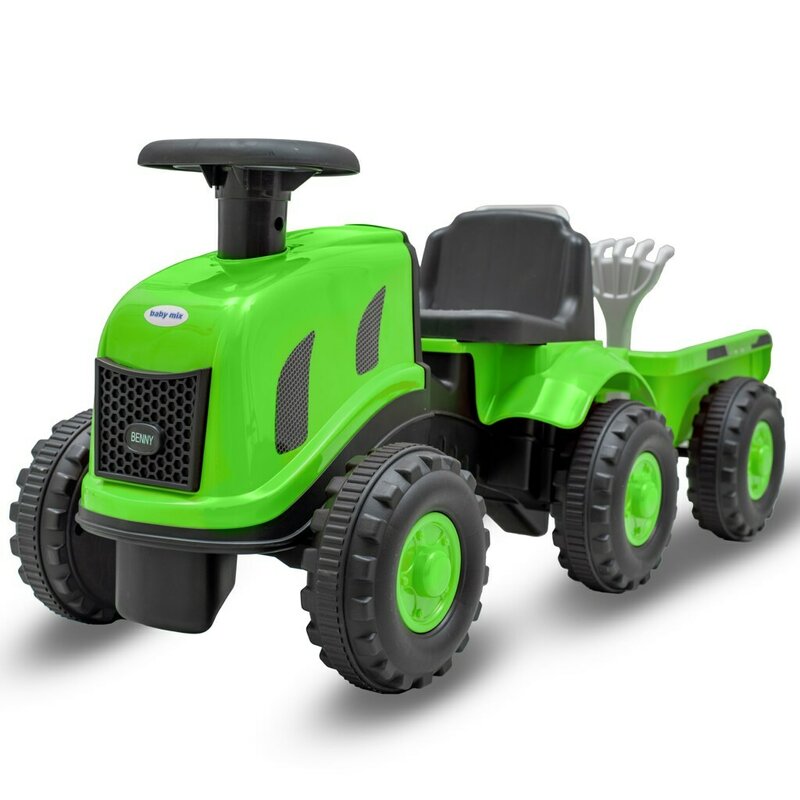 Reducere 47% - Tractor pentru copii, Baby Mix, Cu remorca, Benny, Verde 1 Tractor pentru copii