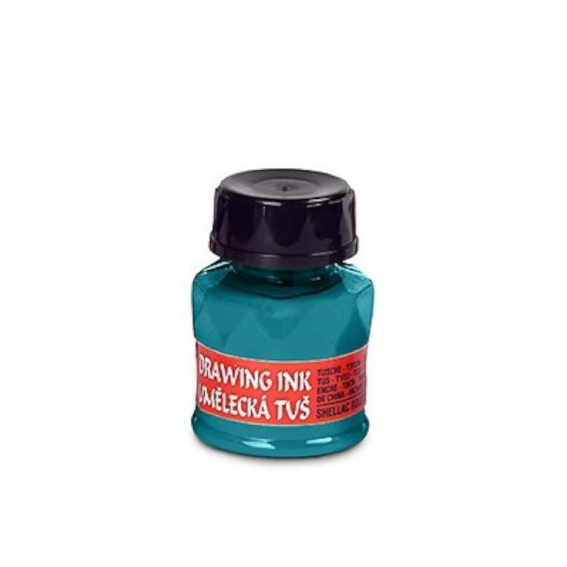 Reducere 14% - Tus Desen Shellac pentru Artisti, Verde Albastru, 20 g 1 Tus Desen Shellac pentru Artisti
