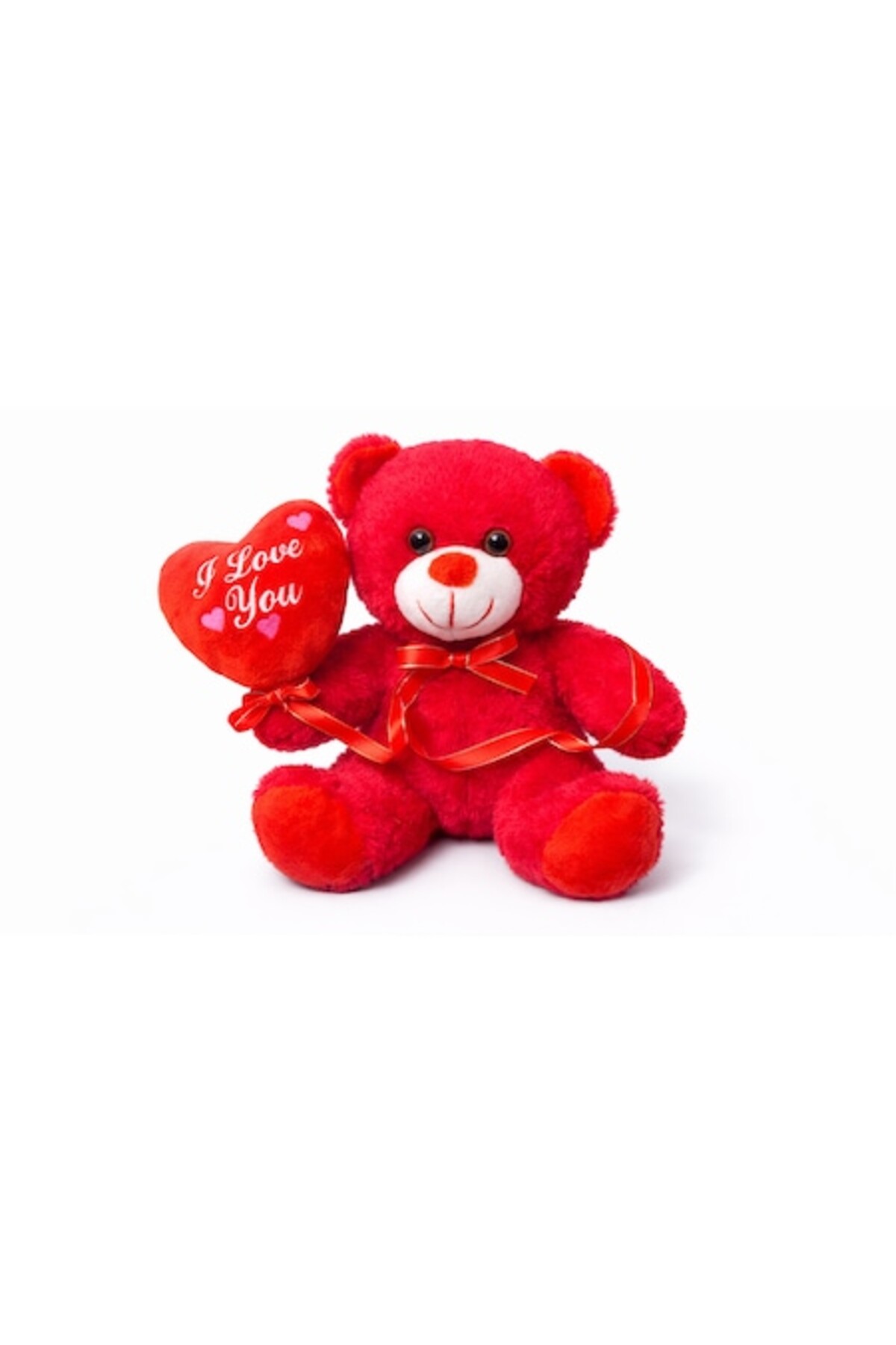 Reducere 55% - Ursulet de plus cu balon inima si mesajul �Te iubesc�, cadou de Ziua indragostitilor, 20-40 cm 1 Ursulet de plus cu balon inima si mesajul �Te iubesc�
