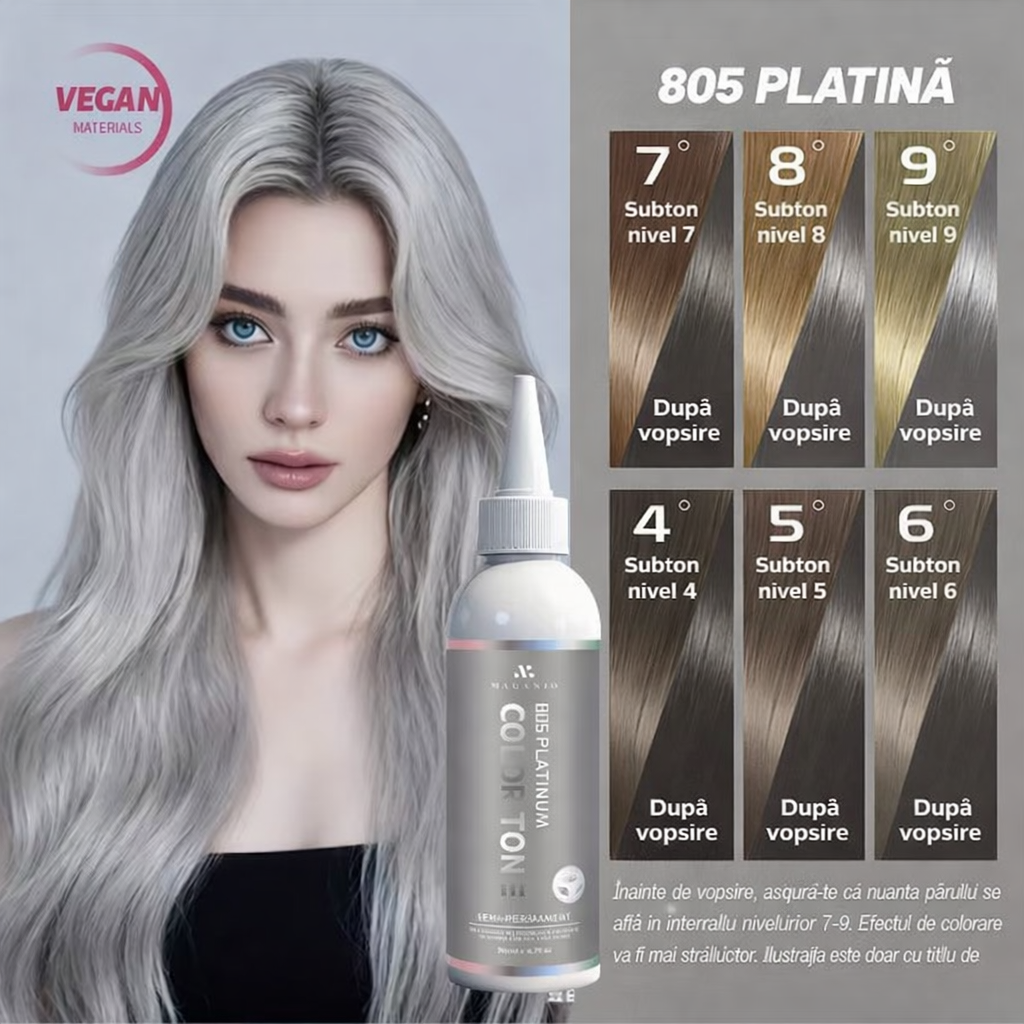 Reducere 50% - Vopsea de păr semipermanentă profesională – Argintiu intens, 200 ml 2 200 ml