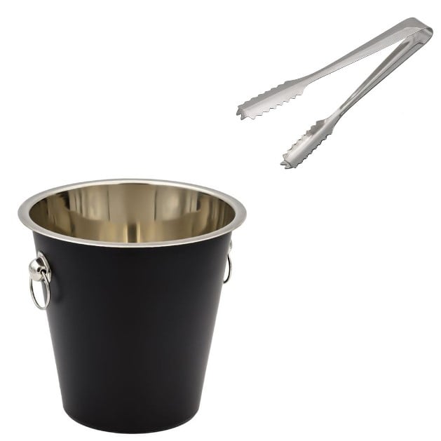 Reducere 20% - Frapiera cu manere , inele, exterior mat negru si cleste 1 Frapiera cu manere