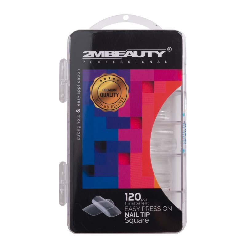 Reducere 25% - Tips 2M Easy Press On Nail - Square - 120 buc. 1 Tips 2M Easy Press On Nail - Square - 120 buc.