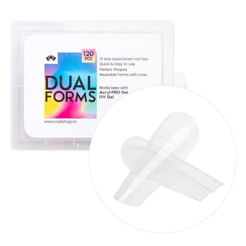 Reducere 25% - Tips Russian Almond Dual Forms - 120 buc. 1 Tips Russian Almond Dual Forms - 120 buc.