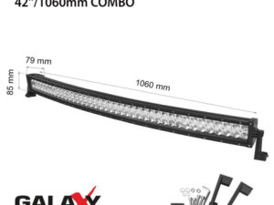 Proiector bara LED GALAXY LBL CURVED 240W 12/24V 6000K