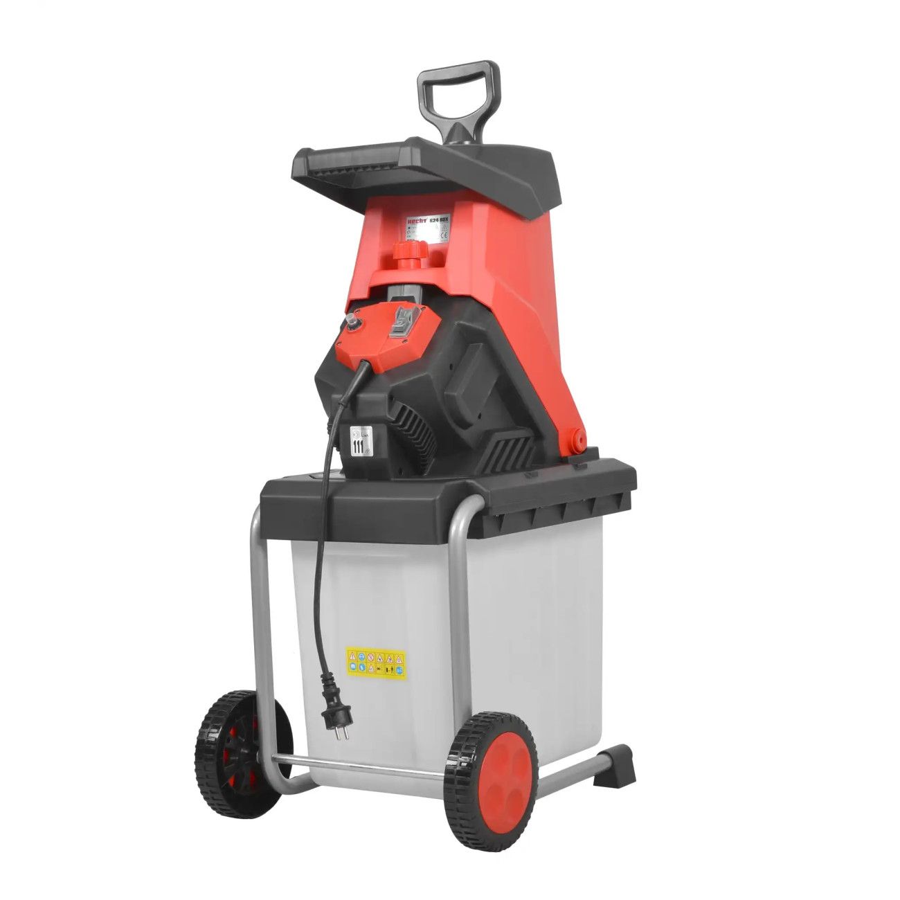 Reducere 20% – Tocator pentru crengi si resturi vegetale, HECHT 624 BOX, motor electric, putere 2500 W, diametru maxim de taiere crengi 4 cm, cutie 50 litri 1 Tocator pentru crengi si resturi vegetale