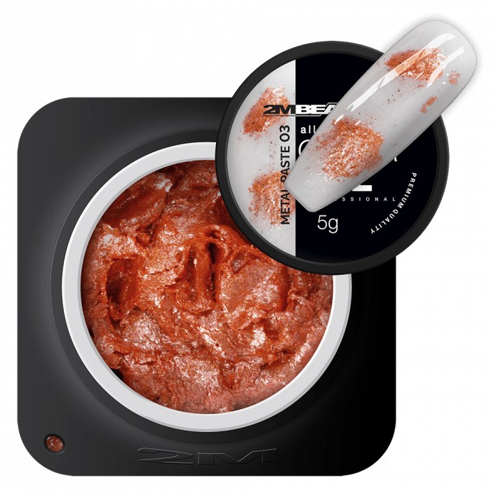 Reducere 40% - Gel UV Color 2M Hema Free Metal Paste 03 - 5g 1 Gel UV Color 2M Hema Free Metal Paste 03 - 5g