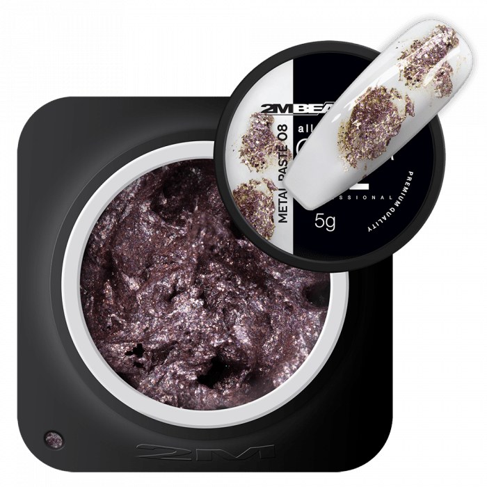 Reducere 40% - Gel UV Color 2M Hema Free Metal Paste 08 - 5g 1 Gel UV Color 2M Hema Free Metal Paste 08 - 5g