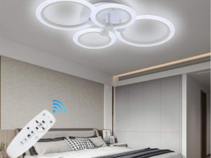 LUSTRA LED CERCURI 56W CU 4 BRATE 3 CULORI+IR 580mm x 90mm