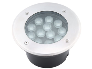 Spot pardoseala din inox LED 9W lumina rece