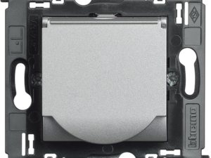 PRIZA SCHUKO 2M CU CAPAC 2P+E 16A ARGINTIU BTICINO LIVING LIGHT
