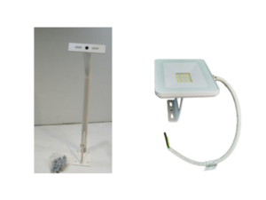Pachet Brat Montaj Perete 45cm Proiector + Proiector LED 20W Alb Lumina Calda