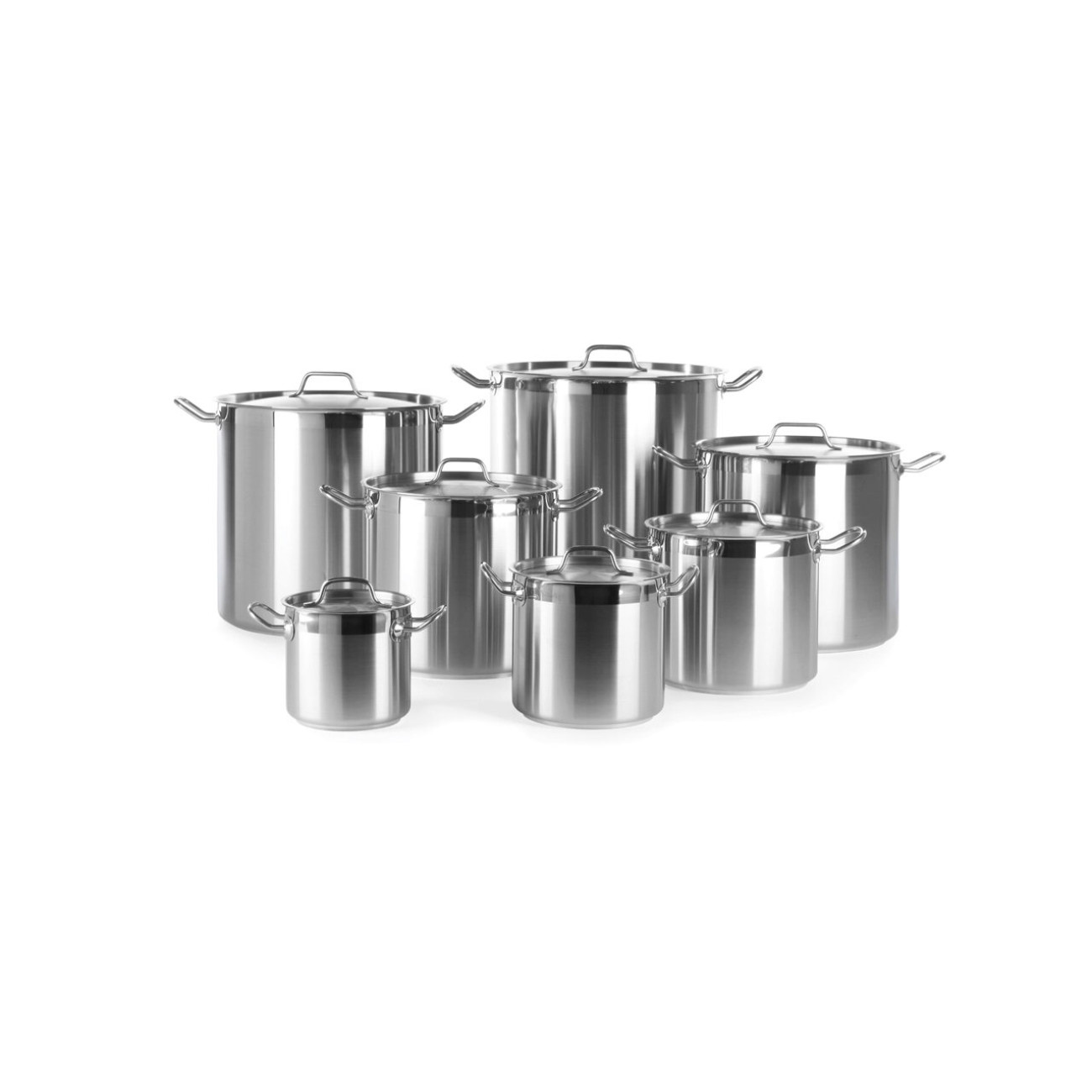 Reducere 20% - Oala inox inalta cu capac 24 lit, diametru 320X(H)300mm, HENDI 1 Oala inox inalta cu capac 37 Lit