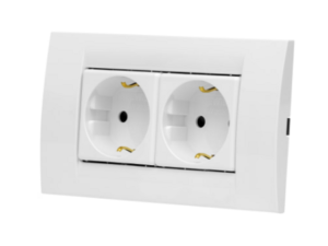 Set priza schuko dubla  modulara 2x 16A 230V