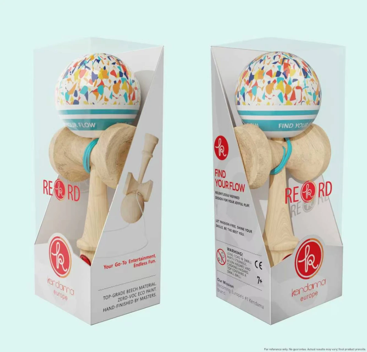 Reducere 55% – Kendama Record Plus Splash Editie Limitata Aqua Series, Base Cup, Cupe Mari, 18.5 cm si o ata cadou 1 Kendama Record Plus Splash Editie Limitata Aqua Series