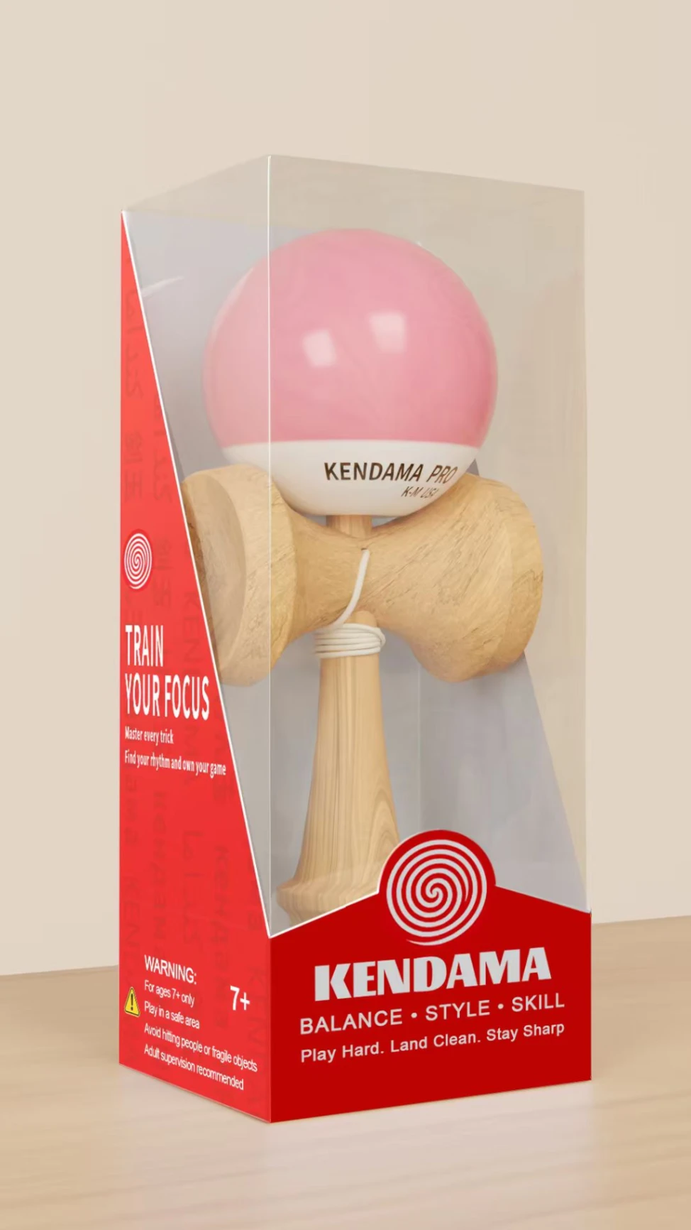Reducere 55% - Kendama Pro K - M USA Profi Roz deschis 1 Kendama Pro K - M USA Profi Roz deschis