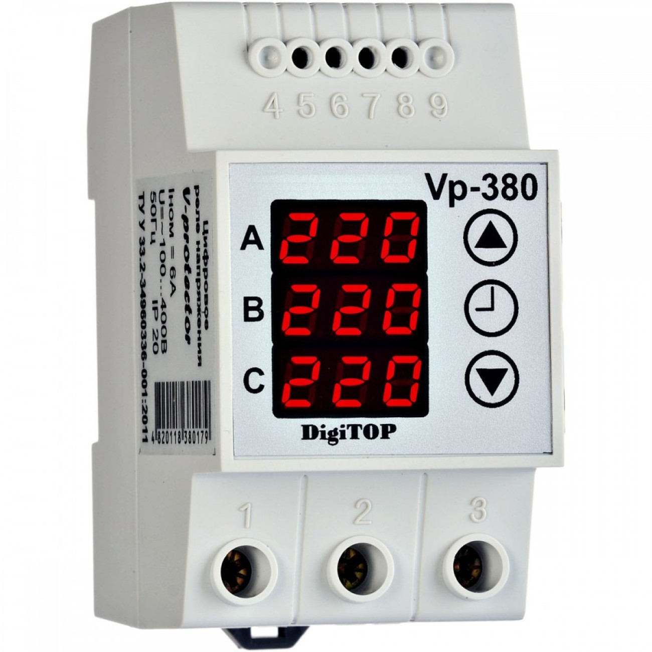 Reducere 20% - Releu comutator automat de faza si protectie tensiune Digitop PS-63A 1 Releu comutator automat de faza si protectie tensiune Digitop PS-63A
