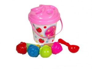 Set galetusa cu accesorii forme de inghetata pentru nisip