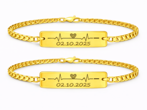 Set 2 Bratari Personalizate Data cu Aur
