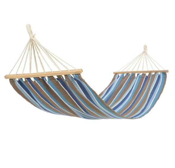 Reducere 7% - Hamac pentru 1 persoana, Crem cu dungi,200x80 cm, 120kg 1 Hamac pentru 1 persoana