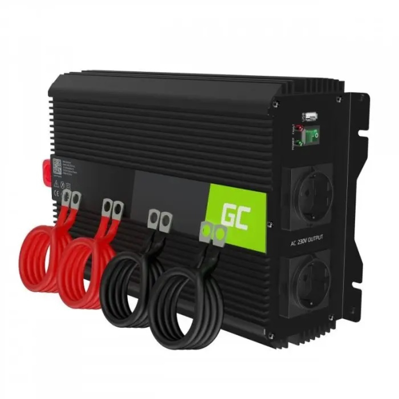 Reducere 20% - Invertor de tensiune 12V -> 230V, 2000W, INVGC10, Greencell PRO 1 Invertor de tensiune 12V -> 230V