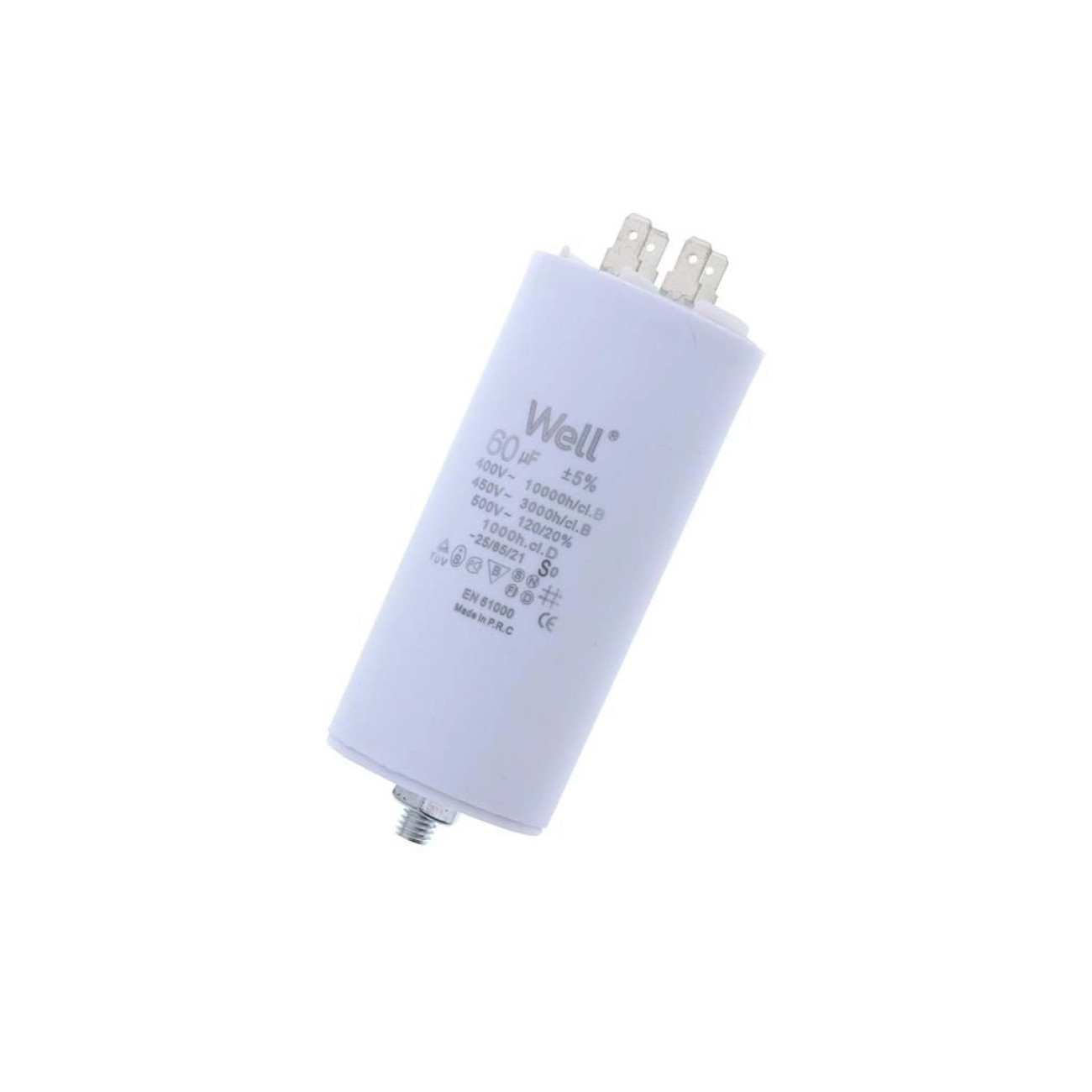 Reducere 20% - Condensator pornire motor 400V 60uF cu pin, Well 2 Well