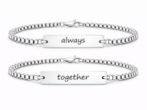 Set 2 Bratari Personalizate Always cu Argint