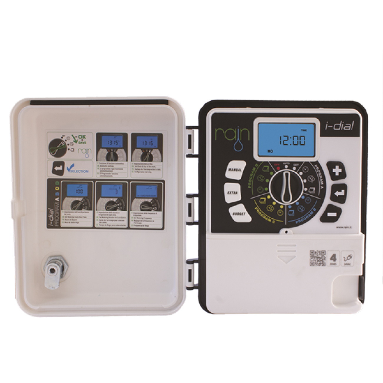 Reducere 20% - Programator Pentru Irigare I-DIAL Montare pe Exterior, Zone/Programe 12/4,24V 1 Programator Pentru Irigare I-DIAL Montare pe Exterior