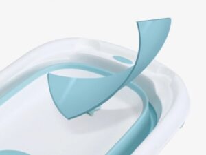 Cadita bebelusi Little Mom Fold Blue pliabila