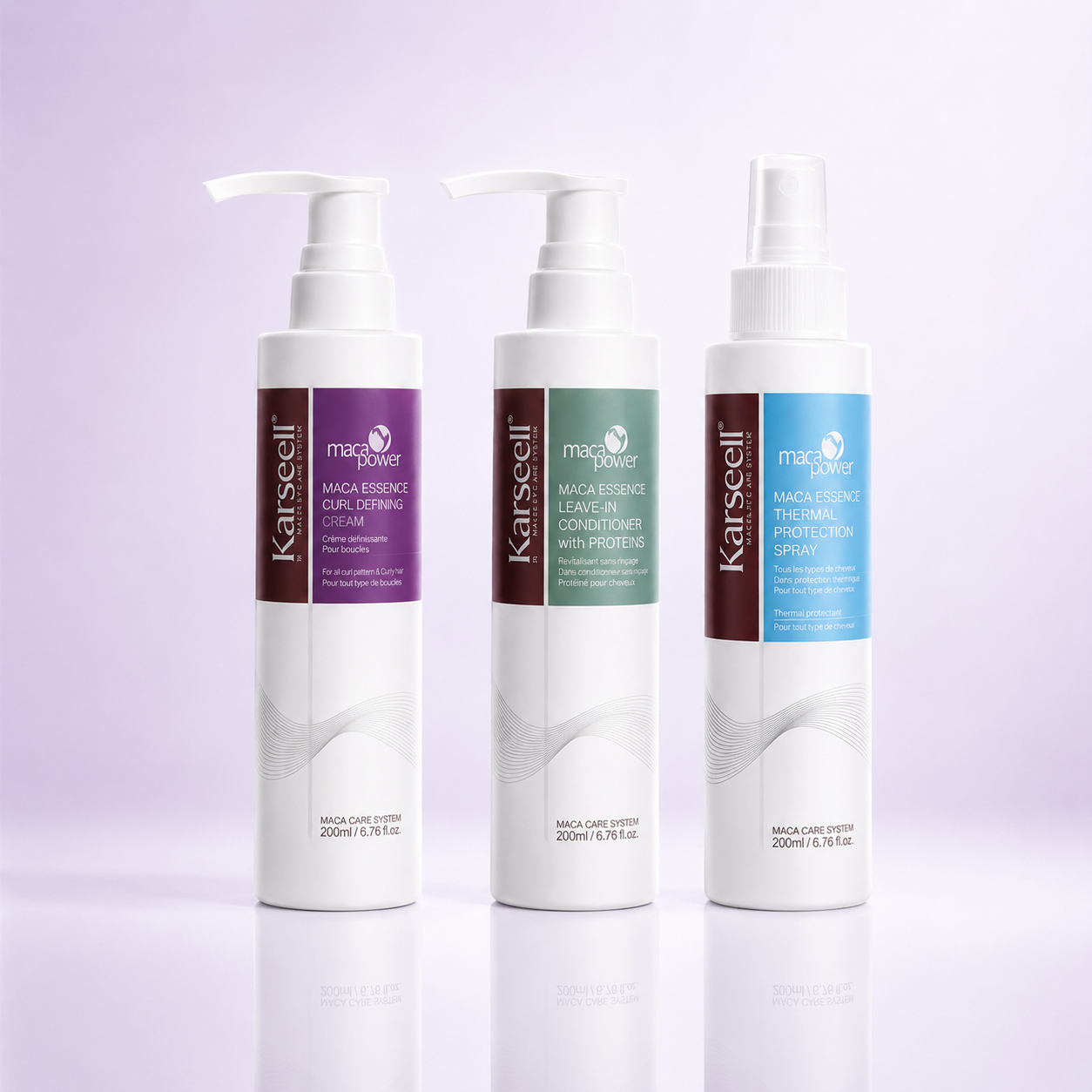 Reducere 45% - Set Definire Bucle & Protecție Termică Karseell – Cremă Bucle 200ml + Leave-In cu Proteine 200ml + Spray Termoprotector 200ml 1 Set Definire Bucle & Protecție Termică Karseell – Cremă Bucle 200ml + Leave-In cu Proteine 200ml + Spray Termoprotector 200ml