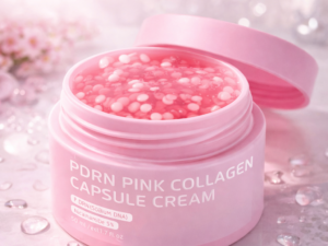 Cremă Facială cu Capsule Roz de Colagen și PDRN – Regenerare