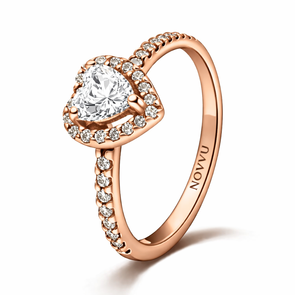 Reducere 39% - Inel White Heart Rose cu Argint 1 Inel White Heart Rose cu Argint