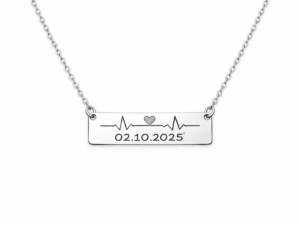 Colier Personalizat Puls cu Argint