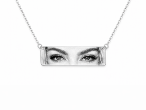 Colier Personalizat Eyes Silver cu Argint