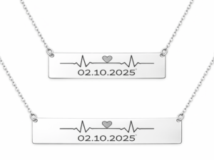 Set 2 Coliere Personalizate Puls cu Argint