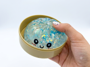 Dumpling Squishy cu Sclipici – Jucărie Antistres Kawaii