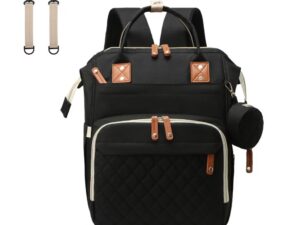 Rucsac multifunctional pentru Scutece Bebelusi atasabil pe manerul caruciorului cu patut pliabil NEGRU