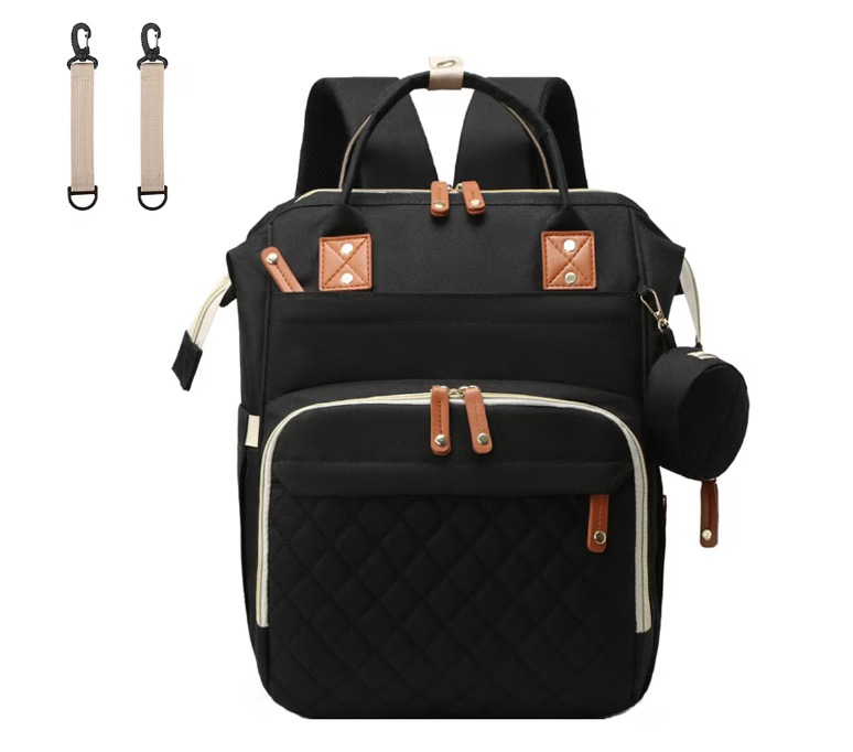 Reducere 47% - Rucsac multifunctional pentru Scutece Bebelusi atasabil pe manerul caruciorului cu patut pliabil NEGRU 1 Rucsac multifunctional pentru Scutece Bebelusi atasabil pe manerul caruciorului cu patut pliabil NEGRU