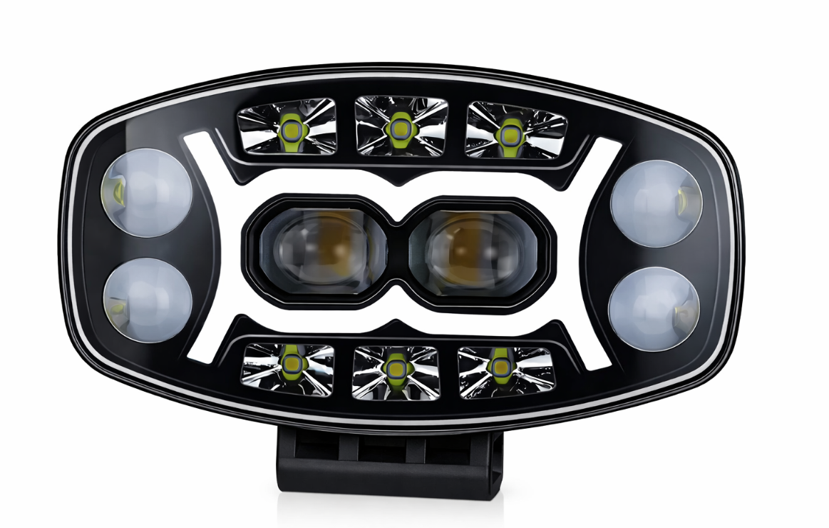 Reducere 61% - Proiector led auto Spider de 9 inch 12V/24V Off Road camion utilaje lupa alb + galben 1 Proiector led auto Spider de 9 inch 12V/24V Off Road camion utilaje lupa alb + galben