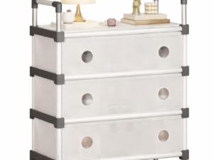Comoda cu 3 sertare cadru metalic design modern organizator depozitare HY 7604