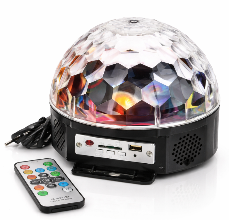 Reducere 55% - Proiector Disco Led Magic Ball Light cu telecomanda si Redare Audio MP3 AH 1 Proiector Disco Led Magic Ball Light cu telecomanda si Redare Audio MP3 AH